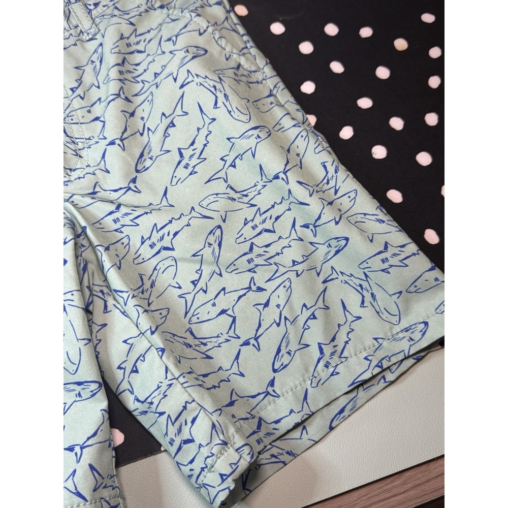 Cat & Jack Boys Blue Sharks Swim Shorts Trunks Adjustable Waist No Liner Size 8 - Picture 3 of 6